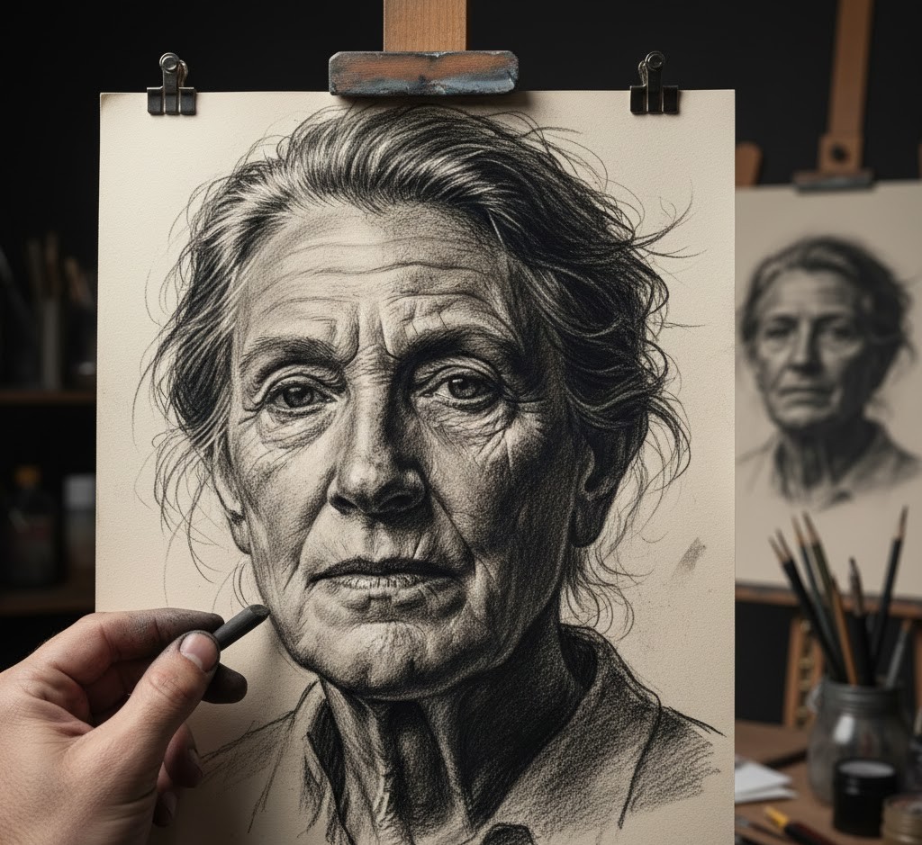 Advanced portrait drawing